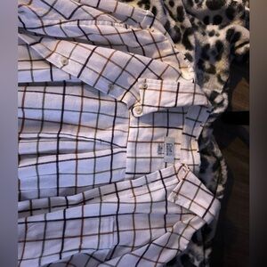 Men’s Croft & Barrow Plaid Woven Flannel - Cream Window - Size XL